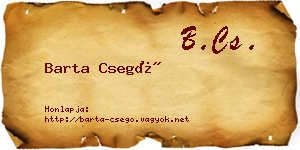 Barta Csegő névjegykártya